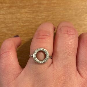 Pandora Elegant Silver Circle Ring Size 52